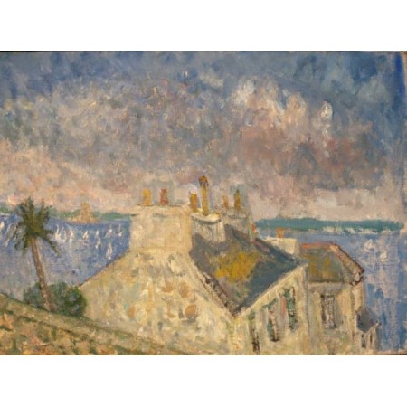 Rooftops and sea, Mousehole